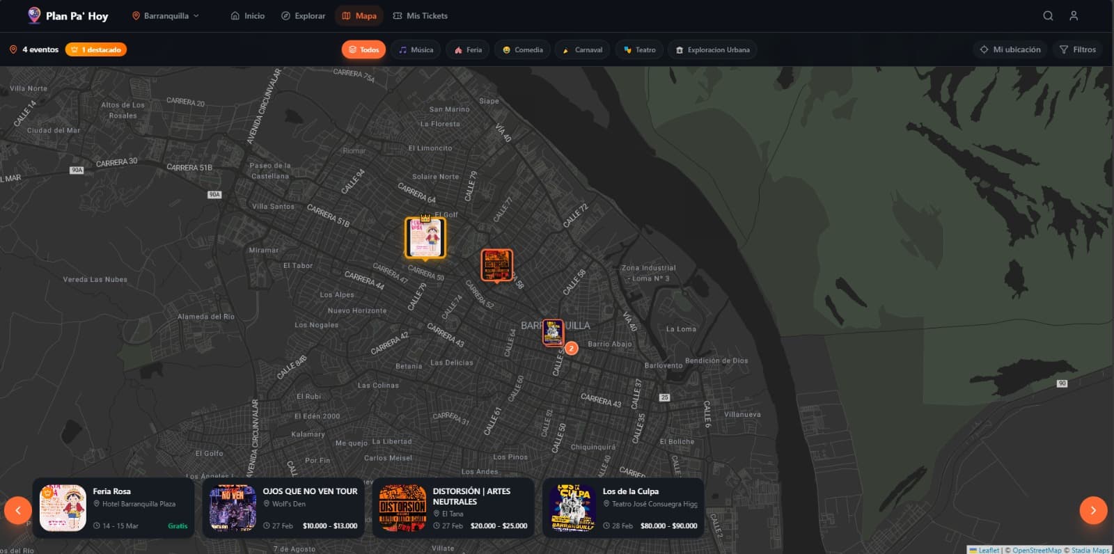 Exploración de Eventos